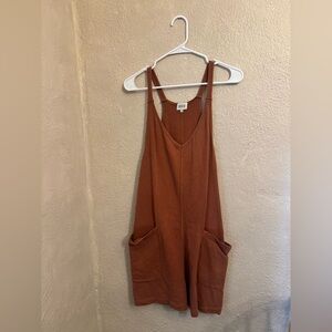 BKE Brown Jumpsuit with Pockets